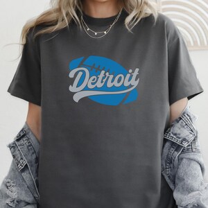 Detroit Football Shirt - Retro Style Detroit Football Tee - Detroit Football Fan Gift - Detroit Game Day Tailgate Tshirt