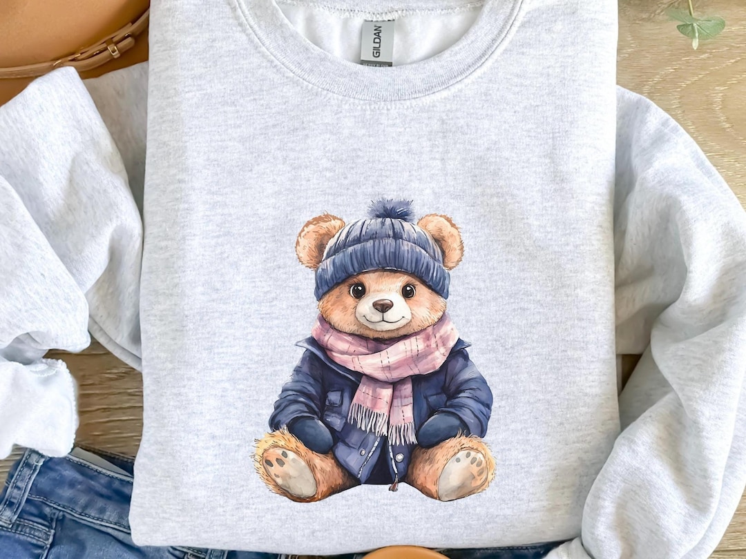 Sudadera de invierno con osito de peluche, suéter de invierno con