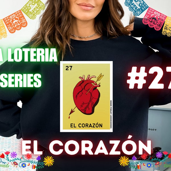 El Corazón PNG - La Loteria PNG - Loteria Style Design - PNG Download - La Chalupa - Loteria - Fun - Shirt Design - Mexican Bingo