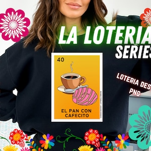 Pan Con Cafecito - La Loteria - El Pan Con Cafecito - Loteria Card Design PNG - Hispanic PNG - La Chalupa
