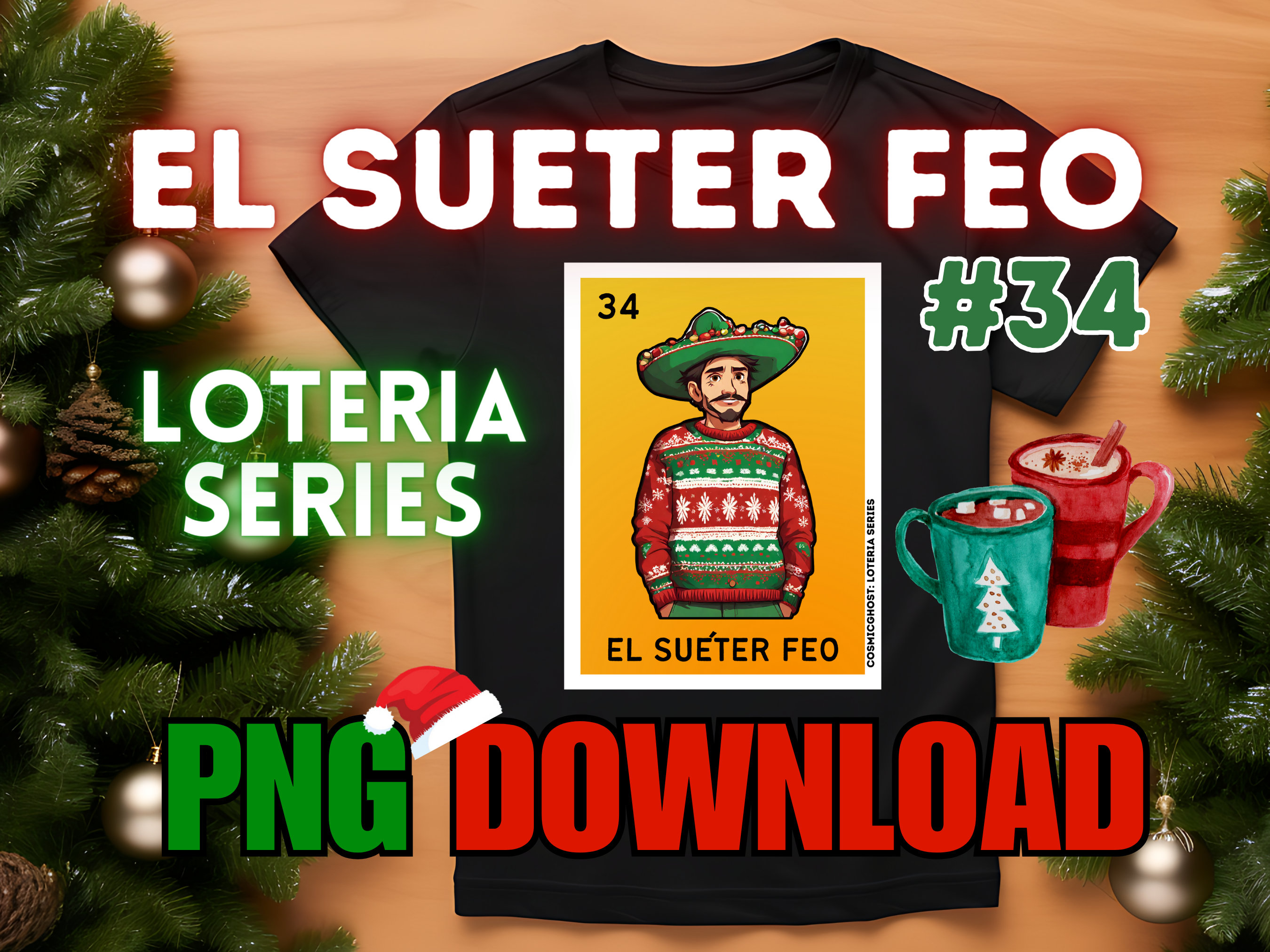 El Suéter Feo PNG Download Loteria Series PNG Loteria