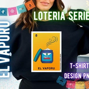 El Vaporu - La Loteria PNG - Vapor Rub - Vix - Projekt karty loterii PNG - La Chalupa - Meksykańskie bingo