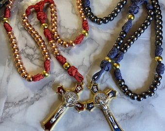Saint Benedict Rosary | Paracord | Catholic Gift |