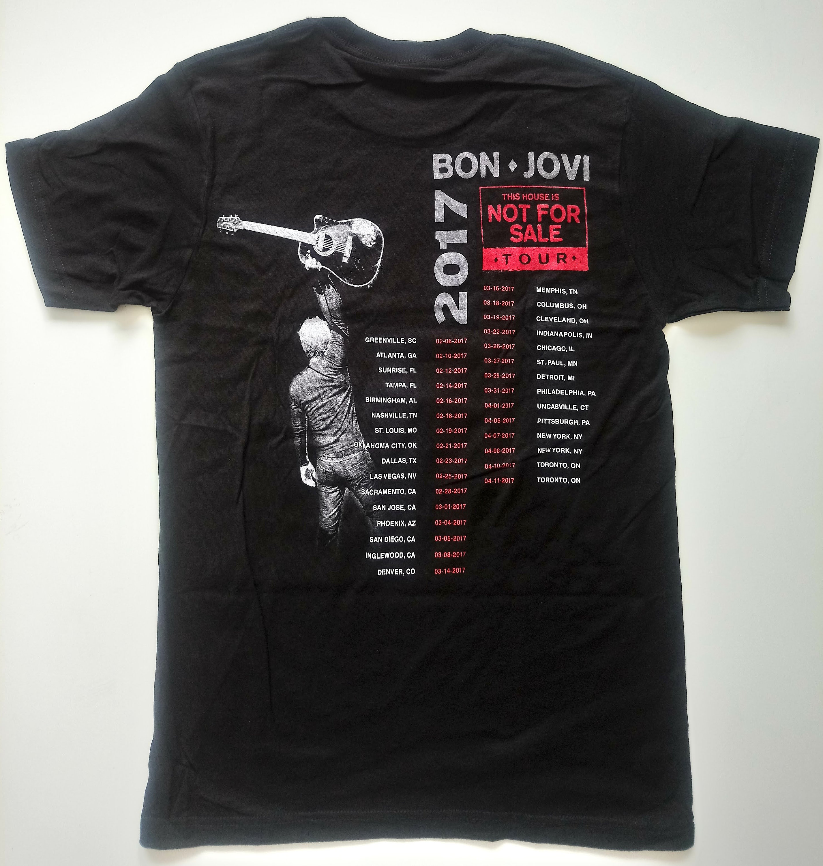 BON JOVI 2017 North American Tour T-shirt Unisex Black