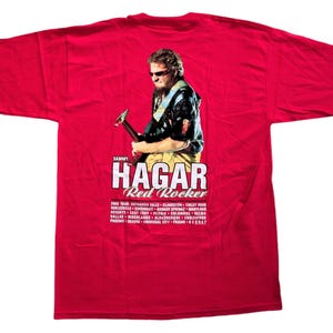 Vintage 2002 SAMMY HAGAR Tour T-Shirt Men&#39;s (XL) Red, Red Rocker original authentic Merch, Collective, New Old Stock! Van Halen