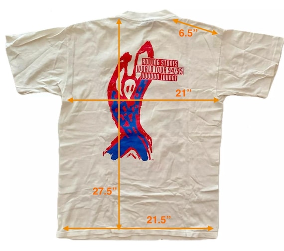 ROLLING STONES 1994 Tour T-Shirt Men's (L) White, Voo… - Gem ROLLING STONES 1994 Tour T-Shirt Men's (L) White, Voo… - Gem