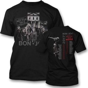 BON JOVI 2017 North American Tour T-shirt Unisex Black, Official