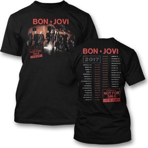 BON JOVI 2016 North American Tour T-shirt Unisex (M) Black
