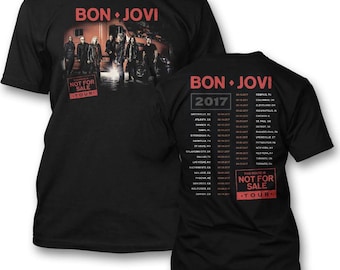 BON JOVI 2016 North American Tour T-shirt Unisex (M) Black