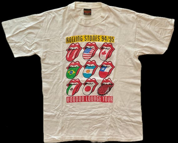ROLLING STONES 1994 Tour T-Shirt Men's (L) White, Voo… - Gem ROLLING STONES 1994 Tour T-Shirt Men's (L) White, Voo… - Gem
