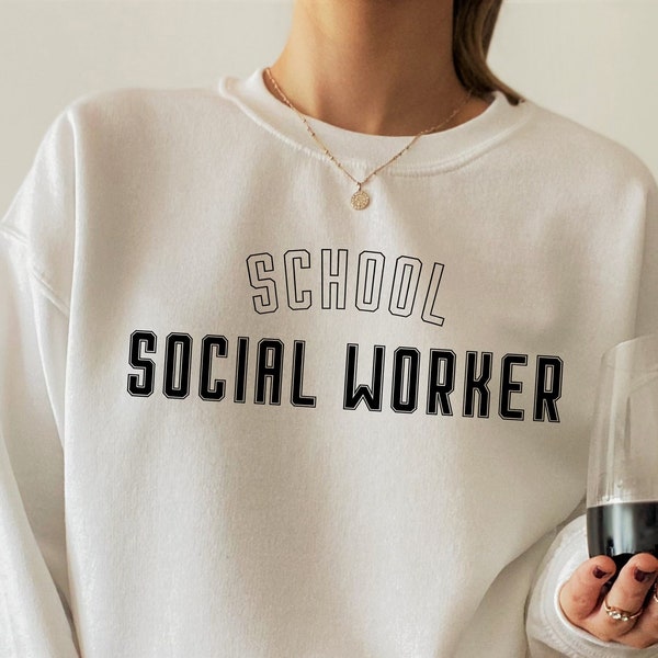 School Social Worker Sweatshirt, Retro Social Work Shirt, Social Worker Hoodie, MSW LSW Tee, Cute SW Hoodie, Gift For Social Worker, E5923