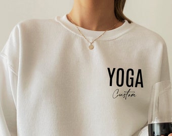 Personalisiertes Yoga Shirt, Frauen Yoga Sweatshirt, personalisiertes Yoga Hoodie, individuelles Yogi Geschenk, Yoga Lehrer Geschenk,E5920