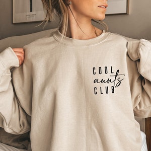 Cool Aunts Club Sweatshirt, Pregnancy Announcement Shirt For Aunt, Cool Aunt T shirt, New Aunt Gifts, Baby Shower Gifts For Sister,E6785