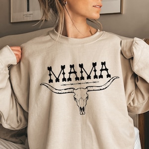 Western Mama Shirt, Mom's Country Shirt, Trendy Mother's Day Gifts, Mom's Birthday Gifts, Aesthetic Mama Hoodie, Cowgirl Mama Gifts, E6106 image 1