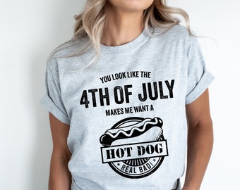 You Look Like The 4th Of July Shirt, Women's Funny 4th Of July Sweatshirt, Memorial Day Tshirt, Hotdog Shirt, Legally Blonde Shirt, E6326