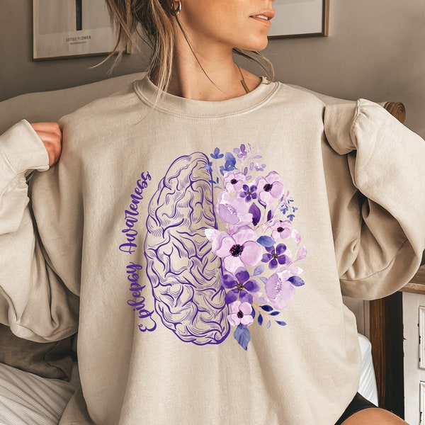 Epilepsy Awareness Shirt, Mental Health Sweatshirt, Women's Neurodiversity Shirt, Pink Ribbon Shirt, Motivational Gifts For Epilepsy, E5868