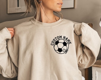 Custom Soccer Sweatshirt, Personalized Soccer Hoodie, Soccer Team Shirt, Personalized Soccer Player Gifts, Custom Soccer Mom Shirt, EU5580