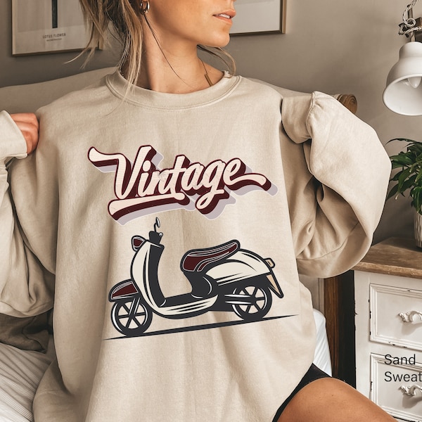 Vintage Motorcycle Shirt, Cute Vintage Sweatshirt, Retro Motorbike T-shirt, Cyclist Gifts, Trendy Biker Shirt, Valentines Day Gifts, EA5658