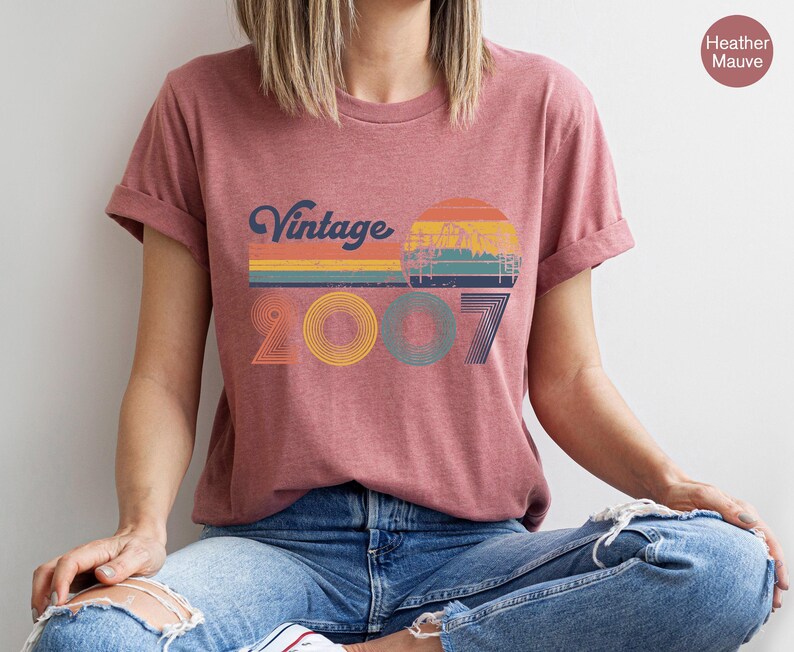 Vintage 2007 Sweatshirt | 16th Birthday Hoodie For Retro Lover, Bday Gifts For Her, Womans Bday Tshirt, Gen Z Shirt, Teenager Era Shirt image 4