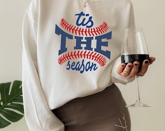Sudadera de mamá beisbolera / Camiseta "Tis The Season", Camiseta de mamá beisbolera, Sudadera con capucha para el día del partido, Regalo de béisbol retro, Sudadera con capucha de la temporada de béisbol