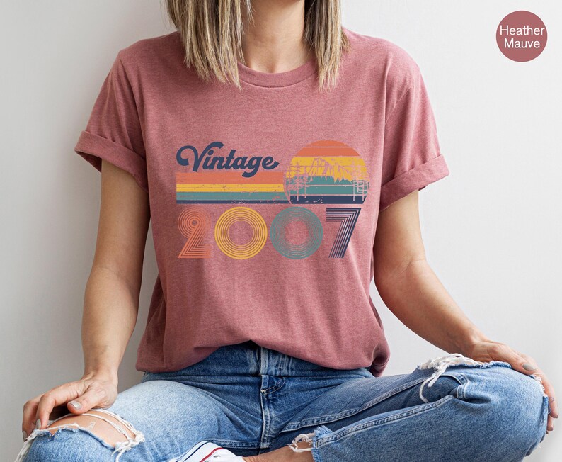 Vintage 2007 Sweatshirt | 16th Birthday Hoodie For Retro Lover, Bday Gifts For Her, Womans Bday Tshirt, Gen Z Shirt, Teenager Era Shirt image 4