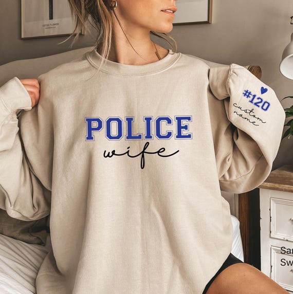 Womens Police Wifey T-Shirt - Thin Blue Line Police Womens Police Wifey T-Shirt - Thin Blue Line Police