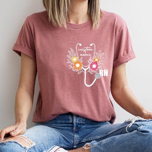 Custom RN Sweatshirt | Personalized Registered Nurse Hoodie, Customized Med Gift, New Nurse Gift, Nursing Student Tee, Nursing School Shirt image 5