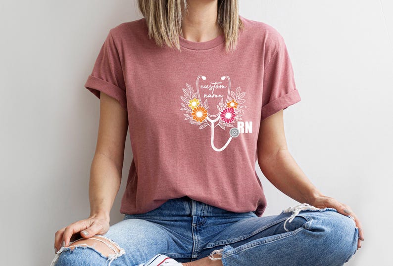 Custom RN Sweatshirt | Personalized Registered Nurse Hoodie, Customized Med Gift, New Nurse Gift, Nursing Student Tee, Nursing School Shirt image 5