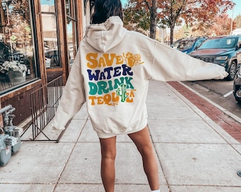 Save Water Drink Tequila Hoodie | Funny Drinking Tee, Custom Birthday Gift, Personalized Gifts, Custom Text Shirt, Custom Quote Shirt