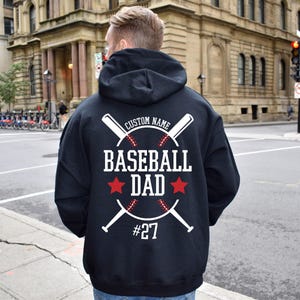Personalized Baseball Dad Sweatshirt | Custom Baseball Jersey Shirt, Custom Father's Day Gifts From Daughter, Baseball Tshirt For Men