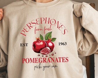 Persephone's Pomegranates Sweatshirt, Greek Mythology Hoodie For Women, Light Academia Shirt, Greek Goddess Tee, Best Friend Gift, E7421