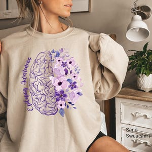 Epilepsy Awareness Shirt | Mental Health Sweatshirt, Epilepsy Mom Gift, We Wear Purple Tee, Purple Ribbon Tee, Epilepsy Warrior Tee, Fighter