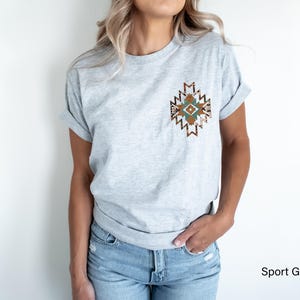 Aztec Shirt, Women's Country Shirt, Aesthetic Cowgirl Sweatshirt, Rodeo Hoodie, Cowboy Shirt, Valentines Gifts For Her, Ethnic Shirts immagine 9