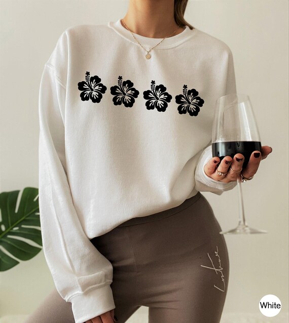 Mahagua Flower Shirt, Women's Preppy Sweatshirt, Aesthetic Hoodie, Trendy Hoodie For Teens, Cute Flowery Shirt, Gift For Plant Lady