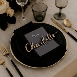 Custom Wood Name Tag, Elegant Wedding Place Card, Personalized Wooden Name Sign for Table Settings, Customized Special Dinner Name Sign,