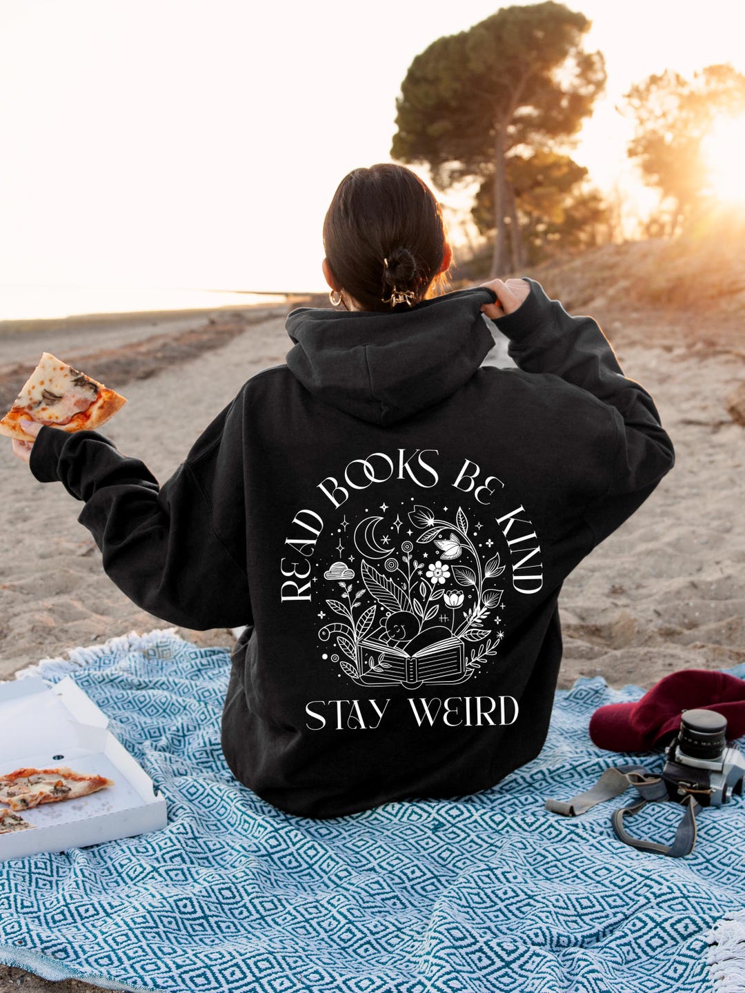 Read Books Be Kind Stay Weird Hoodie, Astrology Book Lover Sweatshirt ...