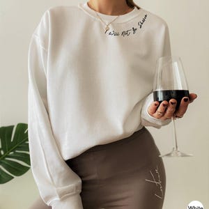 Minimalist Christian Sweatshirt | I Will Not Be Shaken Shirt, Prayer Gifts For Her, Catholic Gifts, Spiritual Gifts, Scripture Quotes Tee