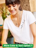 Custom Women V-Neck Shirt, Customized V- Neck Tee, Personalized V Neck, Custom Logo Tee, Customizable V Neck Shirt With Text or Photo Shirt