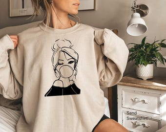Bubble Gums Girl Shirt, Bubble Gums Shirt, Chewing Gums Shirt, Bubble Girl Shirts, Sassy Shirts, Trendy Sweatshirts, Gifts For Women