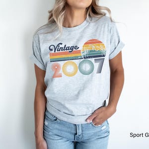 Vintage 2007 Sweatshirt | 16th Birthday Hoodie For Retro Lover, Bday Gifts For Her, Womans Bday Tshirt, Gen Z Shirt, Teenager Era Shirt image 2