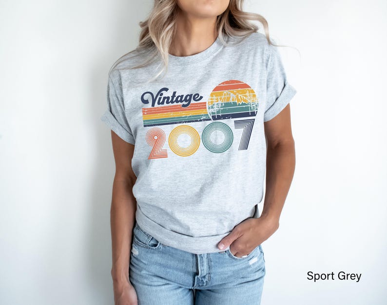 Vintage 2007 Sweatshirt | 16th Birthday Hoodie For Retro Lover, Bday Gifts For Her, Womans Bday Tshirt, Gen Z Shirt, Teenager Era Shirt image 2