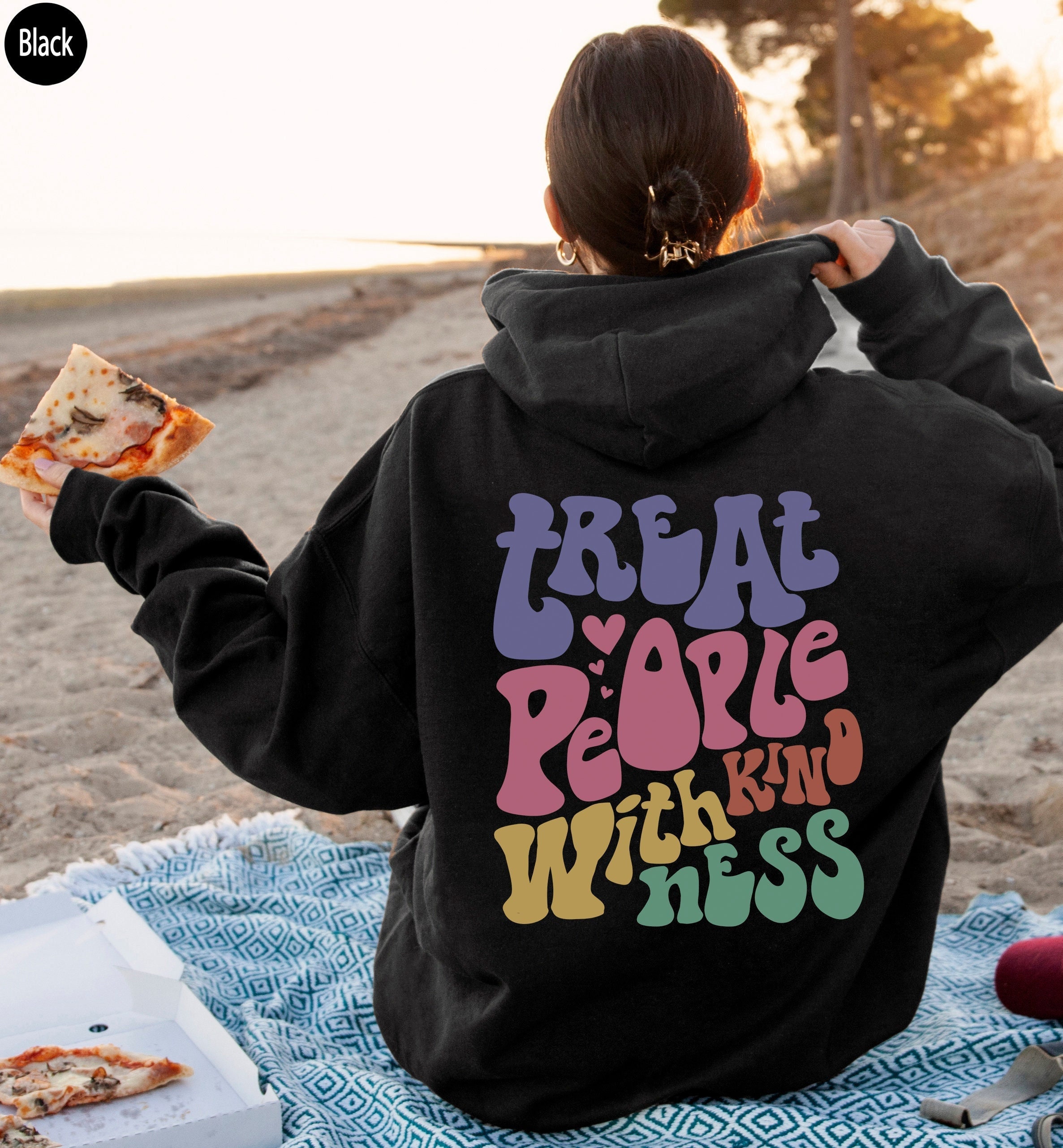 Treat People With Kindness Hoodie (Black)