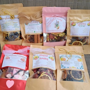 Simmer Pot Potpourri 4-Pack: Natural Aromatherapy Blends