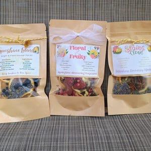 Simmer Pot Kit Variety Pack | 3 Handmade Stovetop Potpourri Blends | Natural Home Fragrance Gift Set | Spring & Summer Simmer Pots