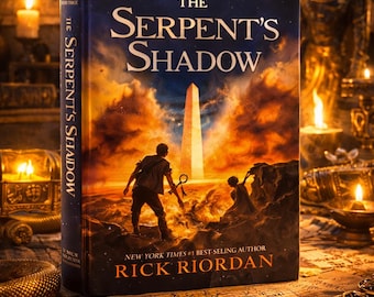 The Serpent's Shadow – Rick Riordan, First Edition Hardcover with Scroll
