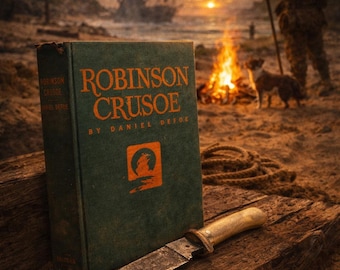 Robinson Crusoe Daniel Defoe Whitman Wartime Edition Classic Book