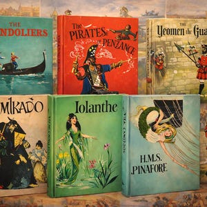 Vintage Gilbert & Sullivan operettbokset, första utgåvor från 1966