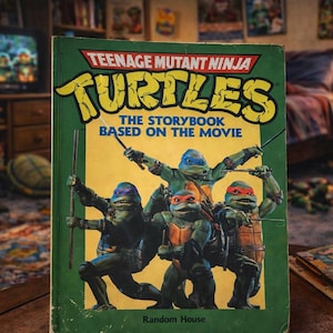 Libro illustrato del film delle Tartarughe Ninja: prima edizione in brossura del 1990