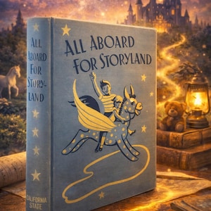 All Aboard for Storyland — California State Series (1947) — First Edition / First Printing — Vintage Illustrated Children’s Reader