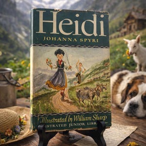 Heidi Johanna Spyri Grosset Dunlap 1945 Illustrated Junior Library William Sharp DJ
